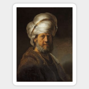 Man in oosterse kleding - Rembrandt Harmenszoon van Rij Sticker